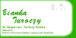 bianka turoczy business card