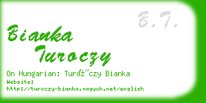 bianka turoczy business card